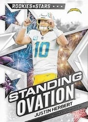 2022 Panini Rookies & Stars Standing Ovation Justin Herbert #SO-5 card