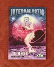 2022 Score Intergalactic Justin Herbert #I-3 card