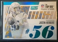 2022 Score Top 100 Justin Herbert #T56 card