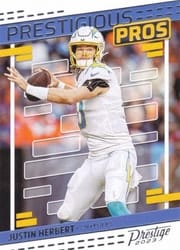 2023 Panini Prestige Prestigious Pros Justin Herbert #18 card