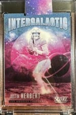 2023 Score Intergalactic Justin Herbert #I-3 card