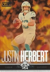 2023 Score Men of Autumn Justin Herbert #5 card