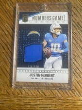 2024 Donruss Elite Numbers Game Jerseys Justin Herbert #NG-JHE card