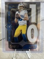 2024 Panini Select Select Numbers Justin Herbert #17 card