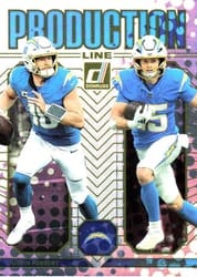 2025 Donruss Production Line Justin Herbert / Ladd McConkey #13 card