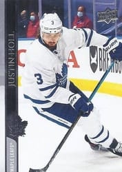2020-21 Upper Deck Base Set Justin Holl #418 card