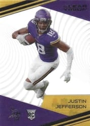 2020 Panini Chronicles Clear Vision Rookies Justin Jefferson #CV-11 card