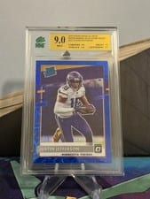 2020 Panini Donruss Optic Justin Jefferson Blue Scope #163 card