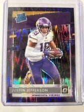 2020 Panini Donruss Optic Justin Jefferson Purple Shock #163 card