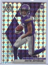 2020 Panini Mosaic Justin Jefferson Silver Prizm #209 card