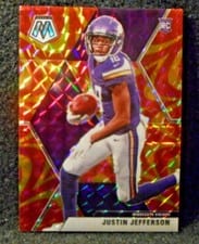 2020 Panini Mosaic Justin Jefferson Reactive Orange #209 card