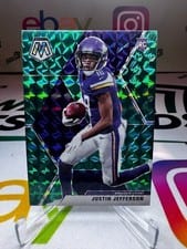 2020 Panini Mosaic Justin Jefferson Green Mosaic #209 card