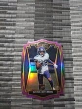 2020 Panini Select Justin Jefferson Purple Prizm Die Cut #161 card