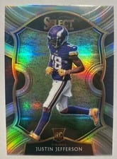 2020 Panini Select Justin Jefferson Silver Prizm #61 card