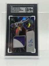 2020 Panini Spectra Justin Jefferson Patch Autograph #214 card