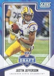2020 Score NFL Draft Justin Jefferson #NFL-10 card
