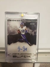 2022 Panini Black Midnight Signatures Justin Jefferson #MS-JJE card