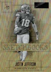 2022 Panini Playbook Sketchbooks Justin Jefferson #17 card