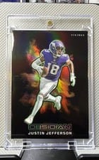 2023 Panini Obsidian Black Color Blast Justin Jefferson #9 card