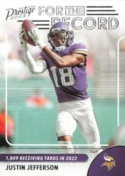 2023 Panini Prestige For the Record Justin Jefferson #7 card