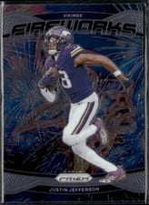 2024 Panini Prizm Fireworks Justin Jefferson #8 card