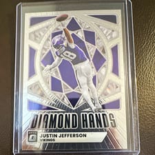 2025 Donruss Optic Diamond Hands Justin Jefferson #8 card
