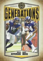 2022 Panini Legacy Generations Justin Jefferson / Randy Moss #G-4 card