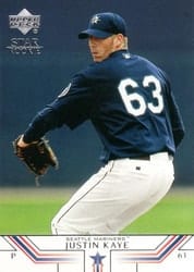 2002 Upper Deck Base Set Justin Kaye #49 card