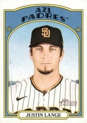2021 Topps Heritage Minor League Base Set Justin Lange #124 card