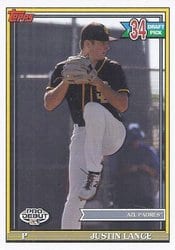 2021 Topps Pro Debut Base Set Justin Lange #PD-199 card