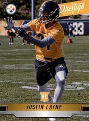 2019 Panini Prestige Base Set Justin Layne #276 card