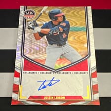 2025 Panini Stars & Stripes Collegiate National Team Signatures Justin Lebron #NTS-JL card
