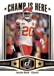 2023 Donruss Champ is Here Justin Reid #CIH-13 card