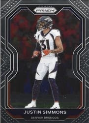 2020 Panini Prizm Base Set Justin Simmons #118 card