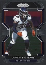 2021 Panini Prizm Base Set Justin Simmons #205 card