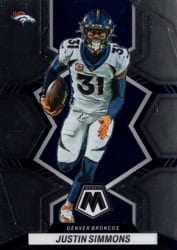 2022 Panini Mosaic Base Set Justin Simmons #62 card