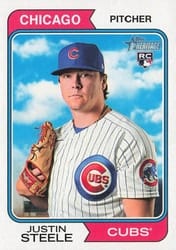 2023 Topps Heritage Base Set Justin Steele #63 card