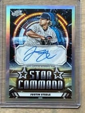 2024 Topps Cosmic Chrome Star Command Autographs Justin Steele #SCA-JS card