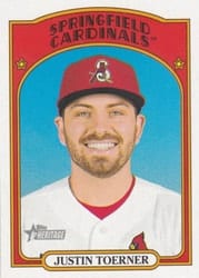 2021 Topps Heritage Minor League Base Set Justin Toerner #175 card
