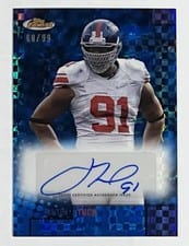 2024 Finest Flashback Autographs Justin Tuck #FBA-JT card