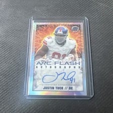 2024 Topps Resurgence Arc Flash Autographs Justin Tuck #AFA-JT card
