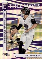 2019 Donruss Elite Title Waves Justin Tucker #TW-14 card