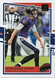 2020 Donruss Highlights Justin Tucker #H-JT card