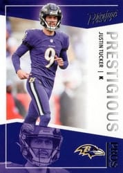 2022 Panini Prestige Prestigious Pros Justin Tucker #PP-19 card