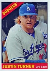 2015 Topps Heritage Base Set Justin Turner #55 card
