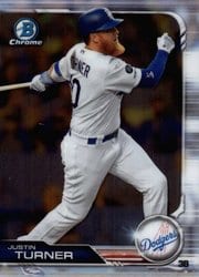 2019 Bowman Chrome Base Set Justin Turner #99 card
