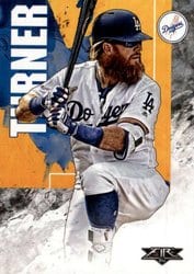 2019 Topps Fire Base Set Justin Turner #39 card
