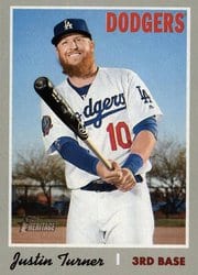 2019 Topps Heritage Base Set Justin Turner #174 card