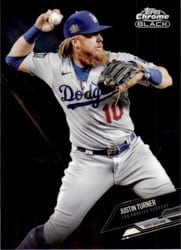 2021 Topps Chrome Black Base Set Justin Turner #48 card