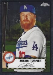 2021 Topps Chrome Platinum Anniversary Base Set Justin Turner #226 card